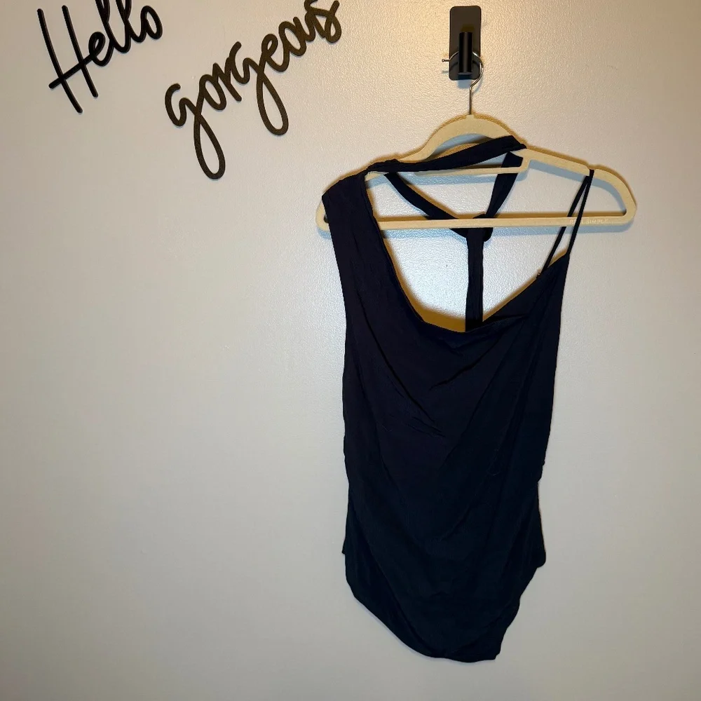 Free People True To You Black Asymmetric Tank